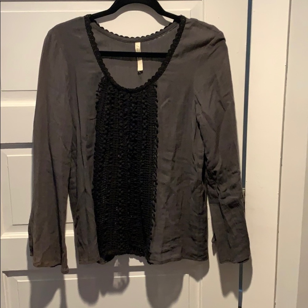 Black and Gray Blouse